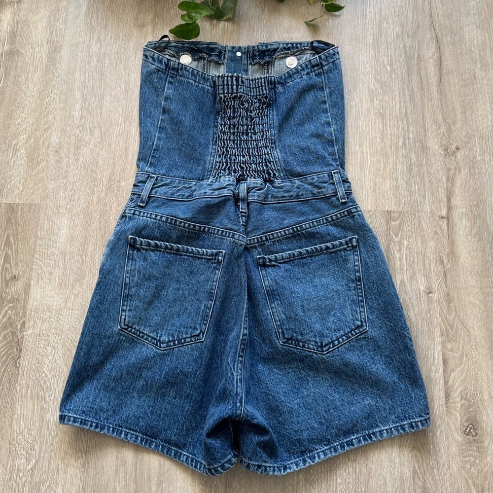 Agolde Sandy Strapless All In One Short in Remendy - Picture 7 of 8